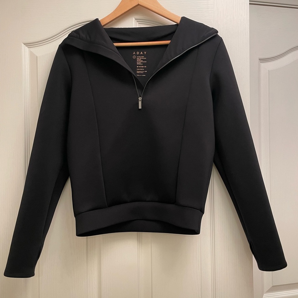 Aday Home Stretch Pullover in Black
